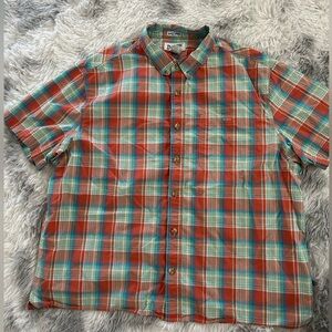 Duluth Plaid Short Sleeve Button Shirt Men’s 2XL Relaxed Fit